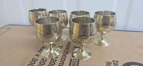 Vintage etched epns brass - epns,
