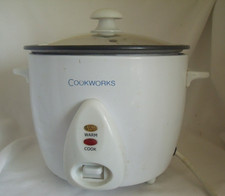 Rice Cooker Cookworks 1.5 Litre White Keep Warm Feature GP25 Model VGC