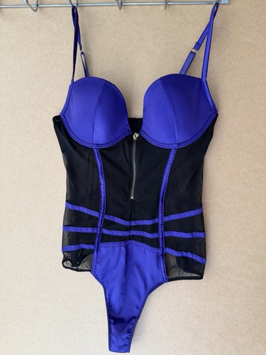Ann summers purple black mesh - summers,