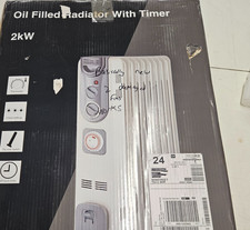 2kW Oil Filled Radiator 2 DAMAGED FIN AND PAINT DAMAGE SEE IMAGES / DESCRIPTION