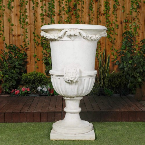 Giant white floral design - floral,