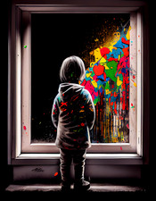 Rombley /Inspired by Martin Whatson / Windows R2 / 32x48"/ Giclee / COA/ ED 25#