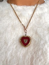 Antique Carnelian Heart Locket