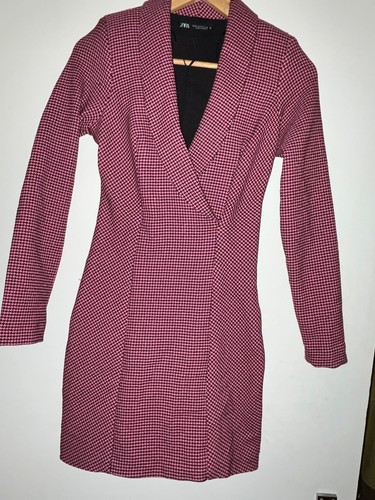 Zara houndstooth blazer dress
