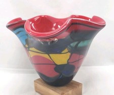 VINTAGE VIZ GLASS HAND BLOWN