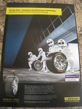 DUNLOP TYRES BMW MOTORSPORT TECHNOLOGY 2012 POSTER ADVERT APPROX A4 SIZE FILE 3