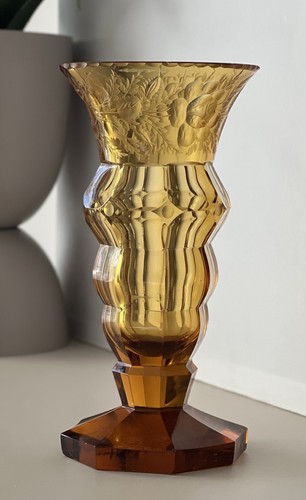 Art deco glass vase - deco,