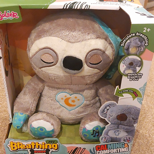Breathing buddy sloth plush - breathing,