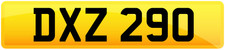 DATELESS REGISTRATION PRIVATE PLATE CHERISHED SHORT CAR NUMBER DXZ 290 
