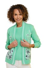 Ladies Mock Twin Set Floral
