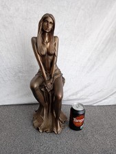 XL Nude Lady 48 cm 19" Tall - Heavy Bronze Finish Figurine - Naked Female Statue