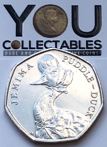 50p coins jemima puddle duck - coins,