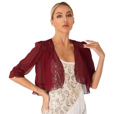 UK Womens Ruffle Bolero Shrug