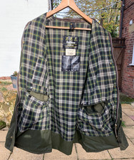 Barbour A200 90s Border Green Wax Country Jacket  Size C46 (117cm)