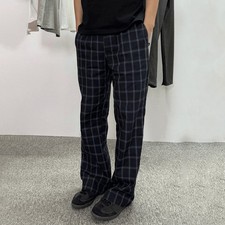 Men Casual Plaid Straight