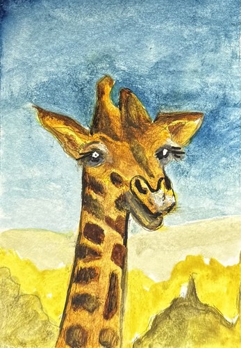 Aceo original watercolour - aceo,