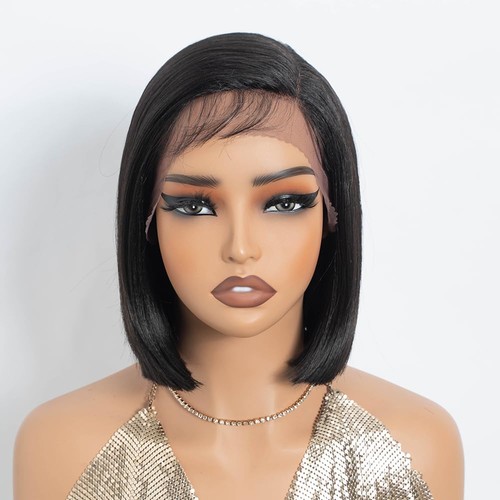 Noble lace front bob - lace, side