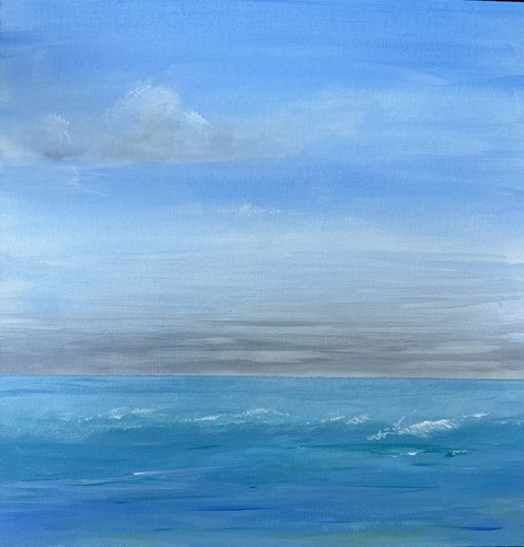 Original acrylic seascape - original,