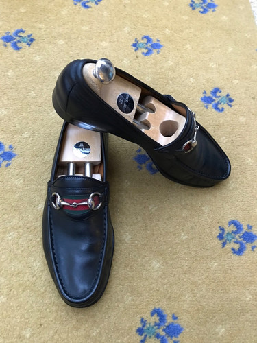 Gucci loafers leather shoes - loafers,