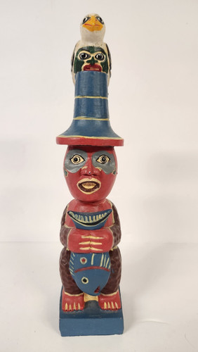 Wooden alaskan totem pole - wooden,