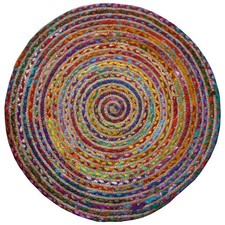 ROUND MULTI COLOUR COTTON JUTE