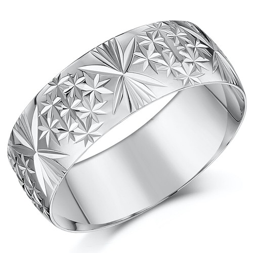 4mm 7mm 9ct white gold - 4mm-7mm,