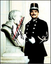 David Suchet Agatha Christie's Hercule Poirot Autograph Signed UACC RD 96