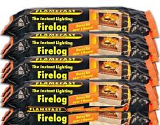 FLAMEFAST INSTANT LIGHT SMOKELESS FAST FIRE LOGS BURNS 2  HOURS X CASE of 12