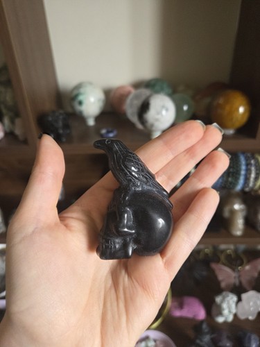 Obsidian skull with - skull,