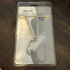 SWISH ELEMENTS 28MM WALL FIXED PASSING BRACKET x1 SATIN STEEL BNWT