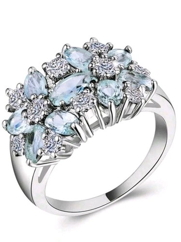 Silver plated copper baby blue - baby,