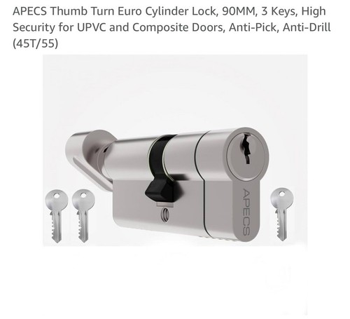 Apecs euro cylinder thumbturn - cylinder,
