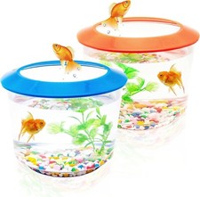 Goldfish Small Fish Bowl Fish Tank Starter Kit Aquarium Gravel Ornamental Plant