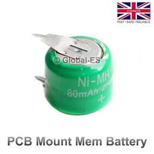 Varta Compatible 2/V80H / V80H Ni-MH 2.4V 80mAh 2 Pin Button Cell Battery