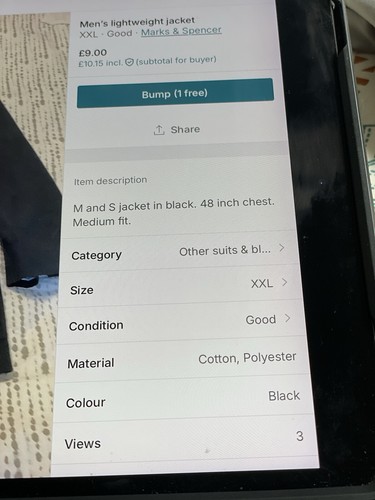 Gent and jacket 46 chest - m,