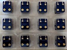 5mm Pack Of 12 Caflon Ear-piercing Studs Gold Plated Crystal Birthstone Colours