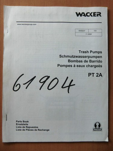 Spare parts list - wacker, waste