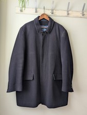 Vintage Pierre Cardin Men's Navy Wool Overcoat  XL