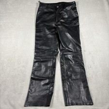Vintage Banana Republic Genuine Leather Pants Womens Size 6 Black Soft #1139