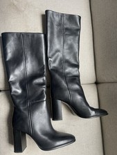 Zara Knee-High Boots Leather
