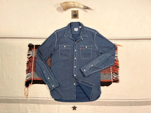 Levi navy shirt - navy, kasuri