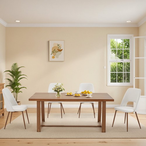 Solid wood dining table - 72",