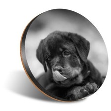 1 x Round 12cm Coaster - BW -