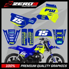 YAMAHA PW50 GRAPHICS KIT PEEWEE MX MOTOCROSS GRAPHICS MINI BIKE FLEX BLU/YEL-F