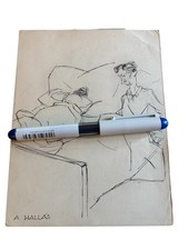 Humorous  Erotic Drawing A Hallas