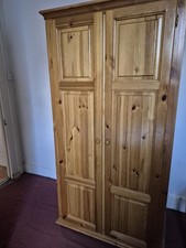 Solid Pine Double Wardrobe