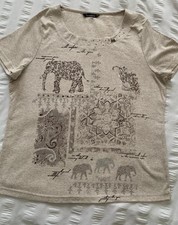 Ladies Top/T Shirt from Bon Marche  size L Elephant Motiff