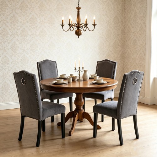Velvet dining chairs set - velvet,
