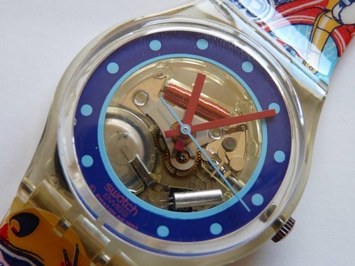 Vintage 1993 swatch gk155 tin - swatch,