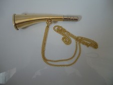 Signal Horn on a long 19" Chain Fog Nice Gift Bosun Whistle Boat Ship ROYAL NAVY